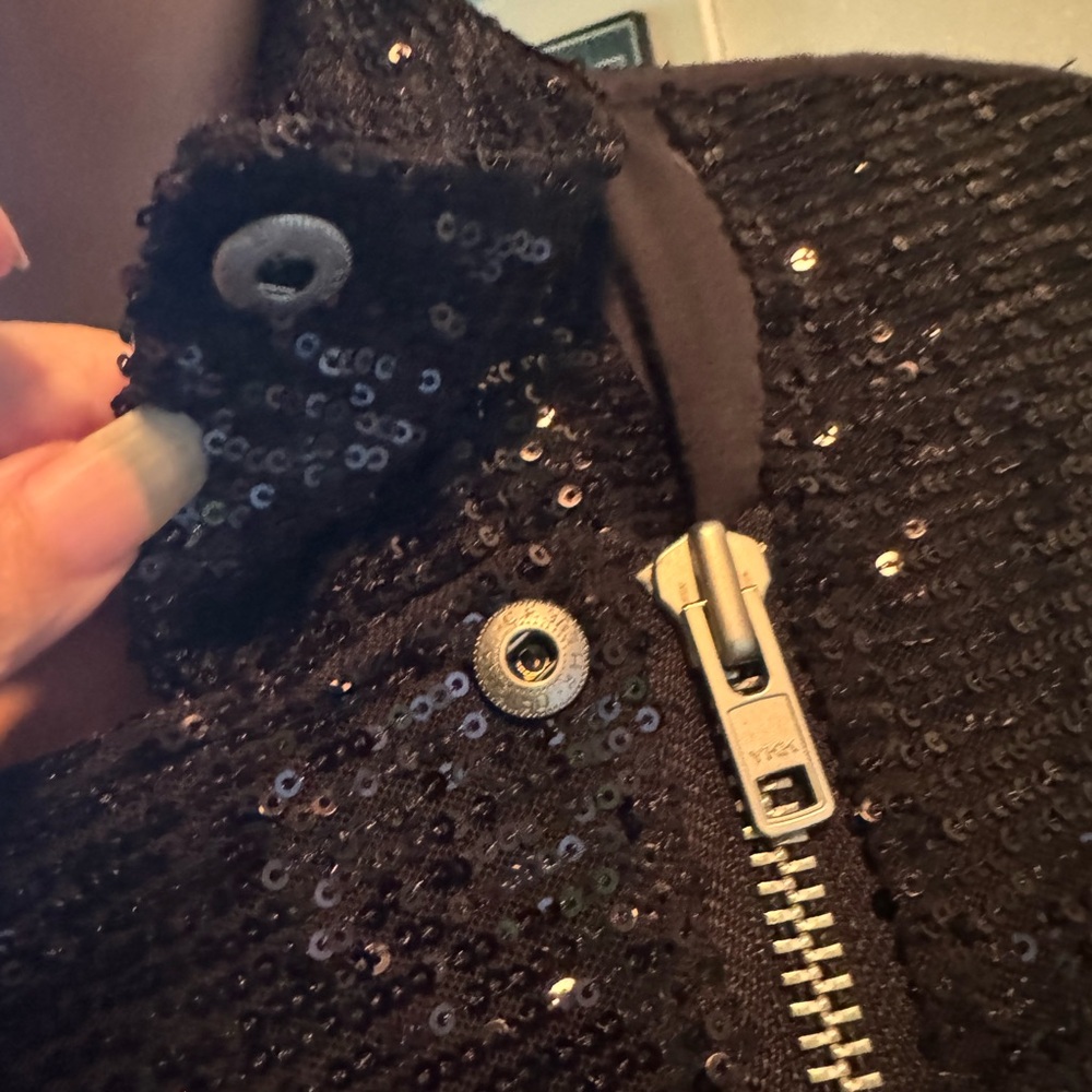 Free People/We The Free medium black sequined top - Picture 6 of 16